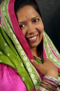 Dame met een sari